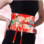 Handepo 3 Pcs Women's Japanese Kimono Robe Obi Belt Kimono Robe Wide Waistband for Japanese Style Robe Accessories