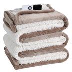 Coperta Elettrica Riscaldata Plaid con 5 Livelli di Riscaldamento e Spegnimento Automatico dopo 4 Ore, Plaid Riscaldato 50"x60" con Certificazione ETL e FCC per Casa e Ufficio, Lavabile in Lavatrice, Grigio Scuro