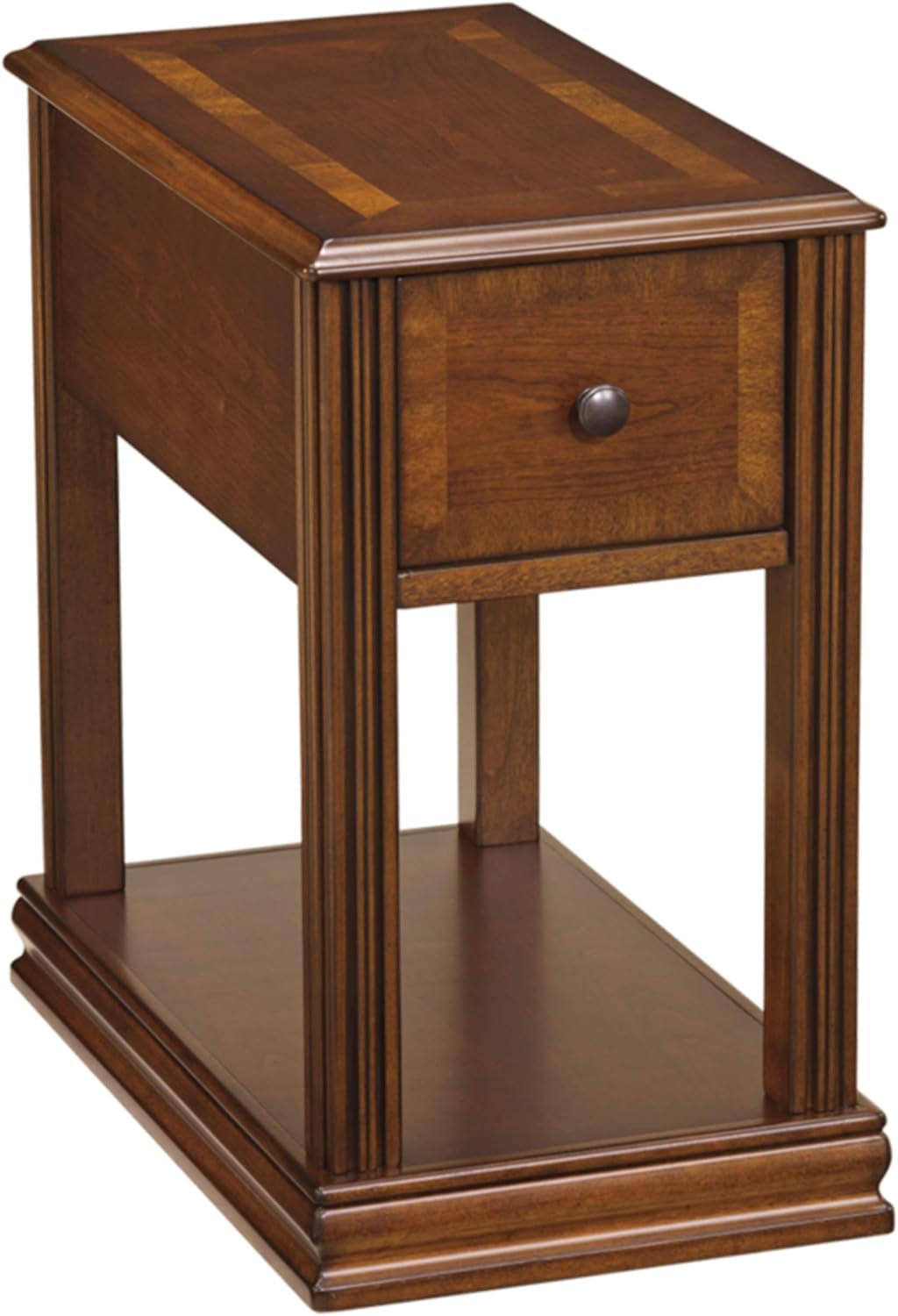 Signature Design by Ashley Breegin New Traditional Wooden Chair Side End Table, Brown