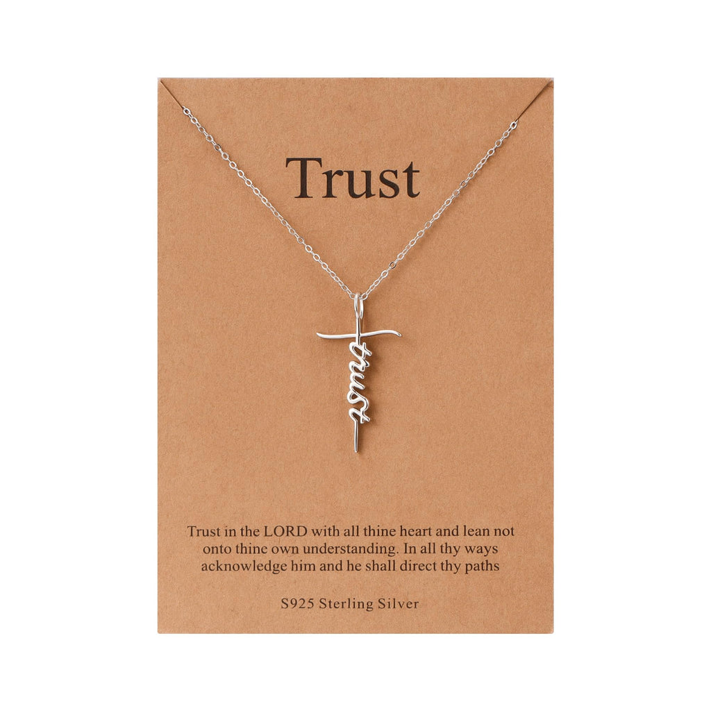 Lcherry Faith Cross Pendant Necklace for Women Religious Christian Jewelry Mother's Day Gifts for Women