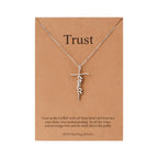 Lcherry Faith Cross Pendant Necklace for Women Religious Christian Jewelry Mother's Day Gifts for Women