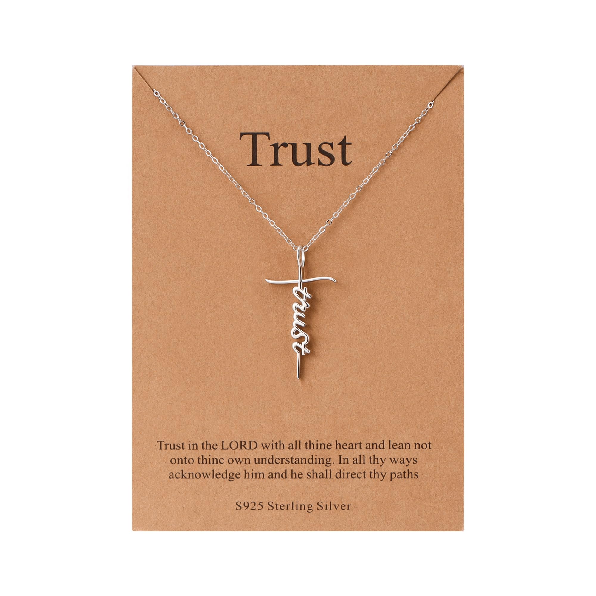 Lcherry Faith Cross Pendant Necklace for Women Religious Christian Jewelry Mother's Day Gifts for Women