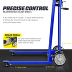 Goodyear Material Lift Winch Stacker, Pallet Truck Dolly, 330 Lbs 40" Max Lift w/ 8" Wheels, Swivel Casters [Patent Pending]