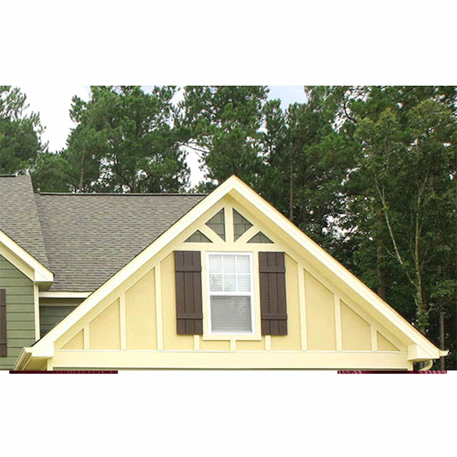 Polaris Homeside 4 Board and Batten Joined Vinyl Shutters (1 Pair) 14-1/2in. x 35in. - 410 Gray