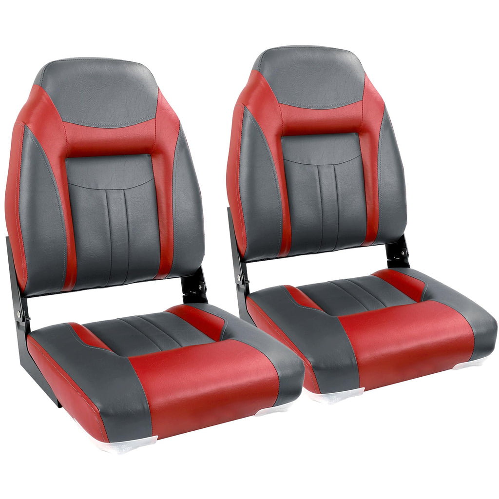 NORTHCAPTAIN S1 Deluxe A Pair of Marine High Back Folding Fishing Boat Seat,Stainless Steel Screws Included