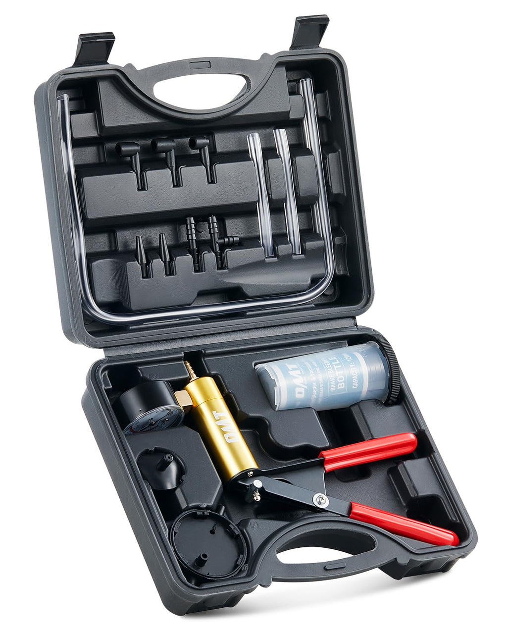 Orion Motor Tech Brake Bleeder Kit with Hand Vacuum Pump and Adapters, Brake Bleeding Kit for Brake Fluid Power Steering Fluid More, Vacuum Brake Bleeder Pump with Pressure Gauge