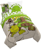 Jay Franco Minecraft Creeper Twin Comforter Set - 5 Piece Bedding Includes Sheet Set & Pillow Covers - Super Soft Gren & Gray Bedding