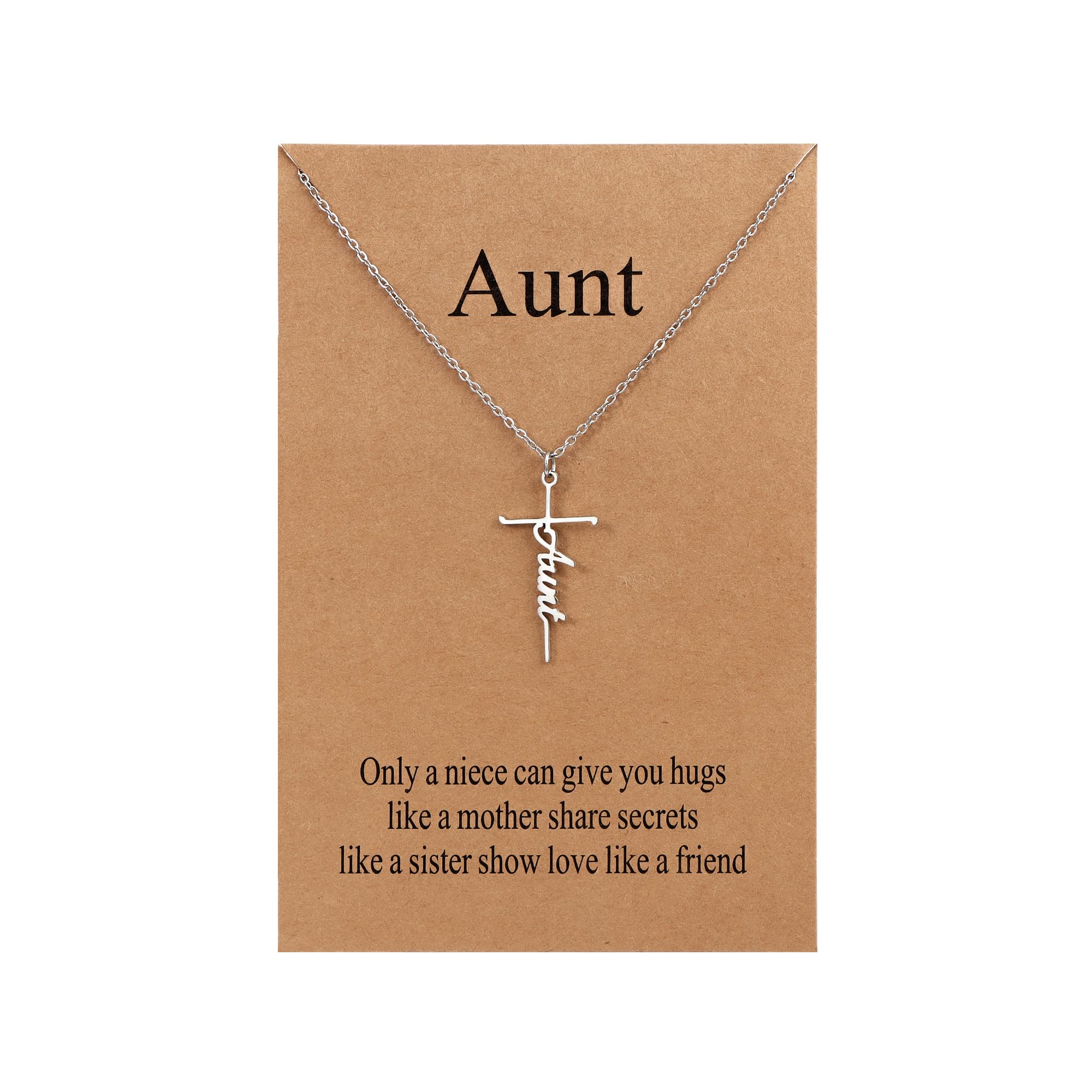 Lcherry Faith Cross Pendant Necklace for Women Religious Christian Jewelry Mother's Day Gifts for Women
