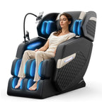 Massage Chair Full Body, Zero Gravity Massage Chair with Auto Modes, Airbag Massage, 6 Fix Point Rollers, Foot Massage, Heating, Touch Screen Controller, Home Relaxation Recliner with Massage, Black