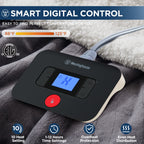 Westinghouse Heated Throw Blanket, Electric Blanket Throw with 6 Heating Levels and 2-10 Hours Time Settings, Flannel to Sherpa Super Cozy Heated Blanket Machine Washable, 50x60 inch, Charcoal