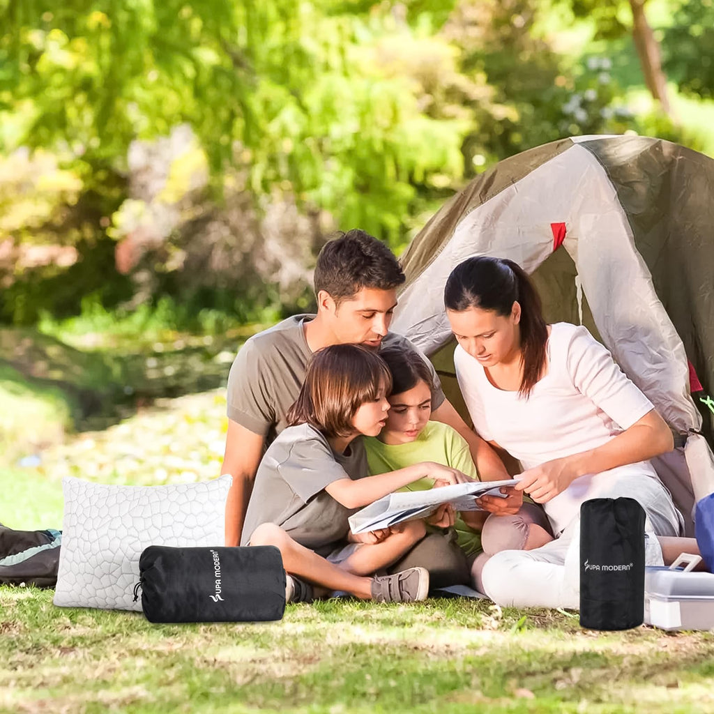 SUPA MODERN охлаждающие подушки для сна 2 шт. подушки из измельчённой пены с эффектом памяти регулируемые прохладные подушки для сна на боку, спине и животе роскошные гелевые подушки размера Queen комплект из 2 шт. съемные моющиеся чехлы