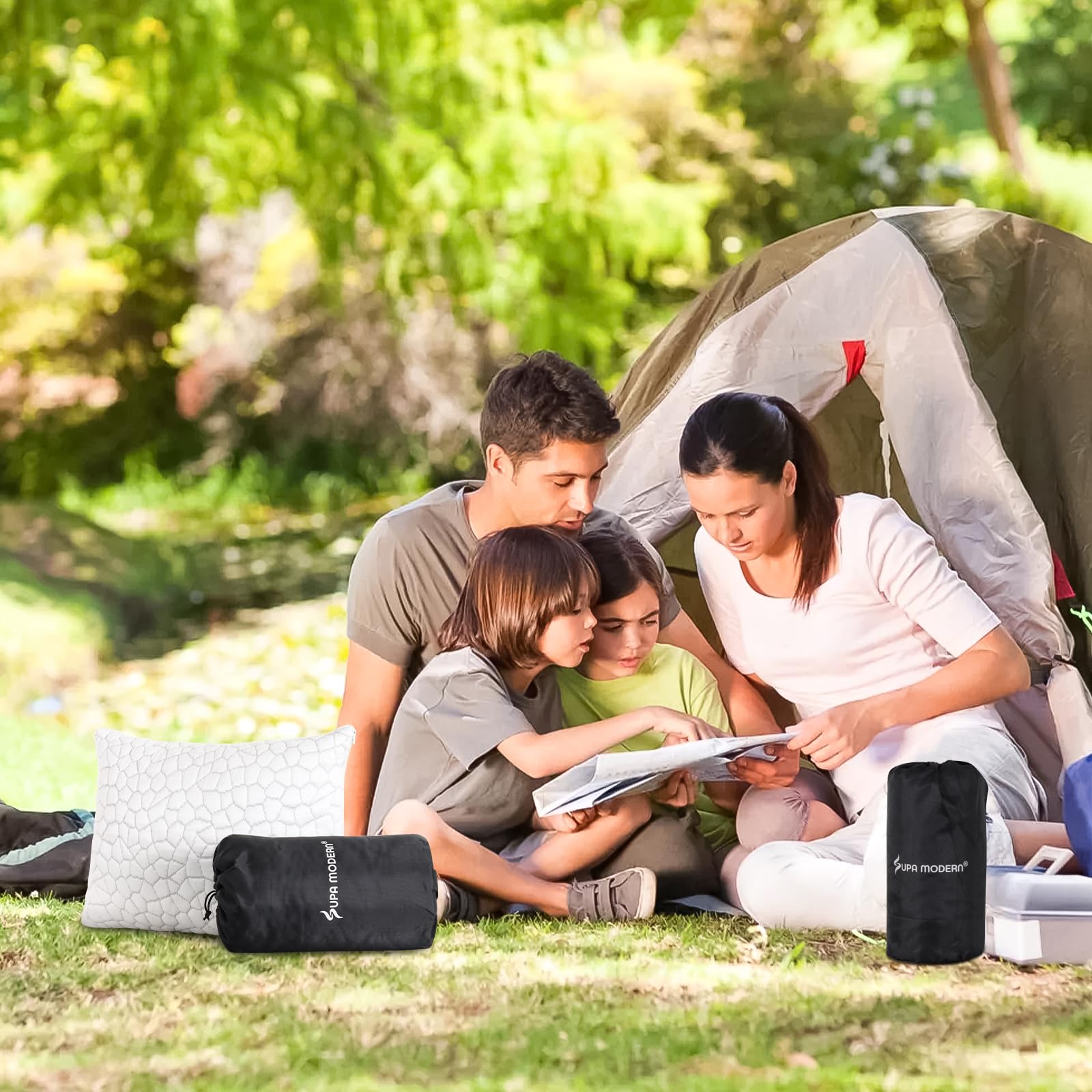 SUPA MODERN охлаждающие подушки для сна 2 шт. подушки из измельчённой пены с эффектом памяти регулируемые прохладные подушки для сна на боку, спине и животе роскошные гелевые подушки размера Queen комплект из 2 шт. съемные моющиеся чехлы