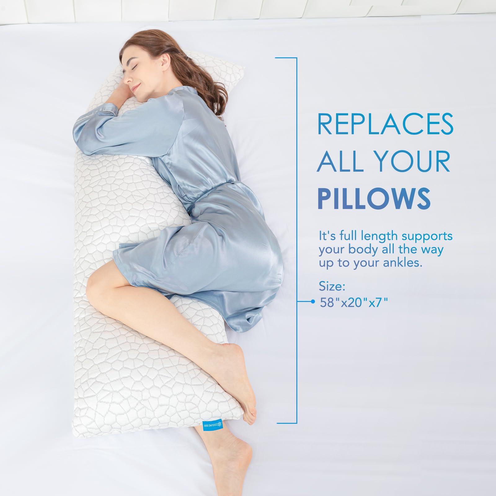 SUPA MODERN охлаждающие подушки для сна 2 шт. подушки из измельчённой пены с эффектом памяти регулируемые прохладные подушки для сна на боку, спине и животе роскошные гелевые подушки размера Queen комплект из 2 шт. съемные моющиеся чехлы