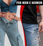 Buksekæde til mænd, pungkæde til mænd kvinder dreng pige, bukser jeans biker motorcykel trucker punk hip hop nøgleholder