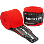Meister Adult 180" Semi-Elastic Hand Wraps for MMA & Boxing (Pair)