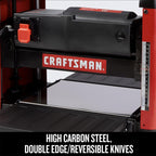 CRAFTSMAN Planer, 15 Amp, For Benchtops, Two Knife Solid Steel Cutter Head (CMEW320)