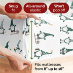 Komplet pościeli King Christmas Tree - Świąteczny wzór Xmas na lnie - Głębokie kieszenie - Dopasowany krój - 4 części - Bez zagnieceń - Wygodna i chłodząca świąteczna pościel zimowa - Łatwa w pielęgnacji - Przyjazna dzieciom