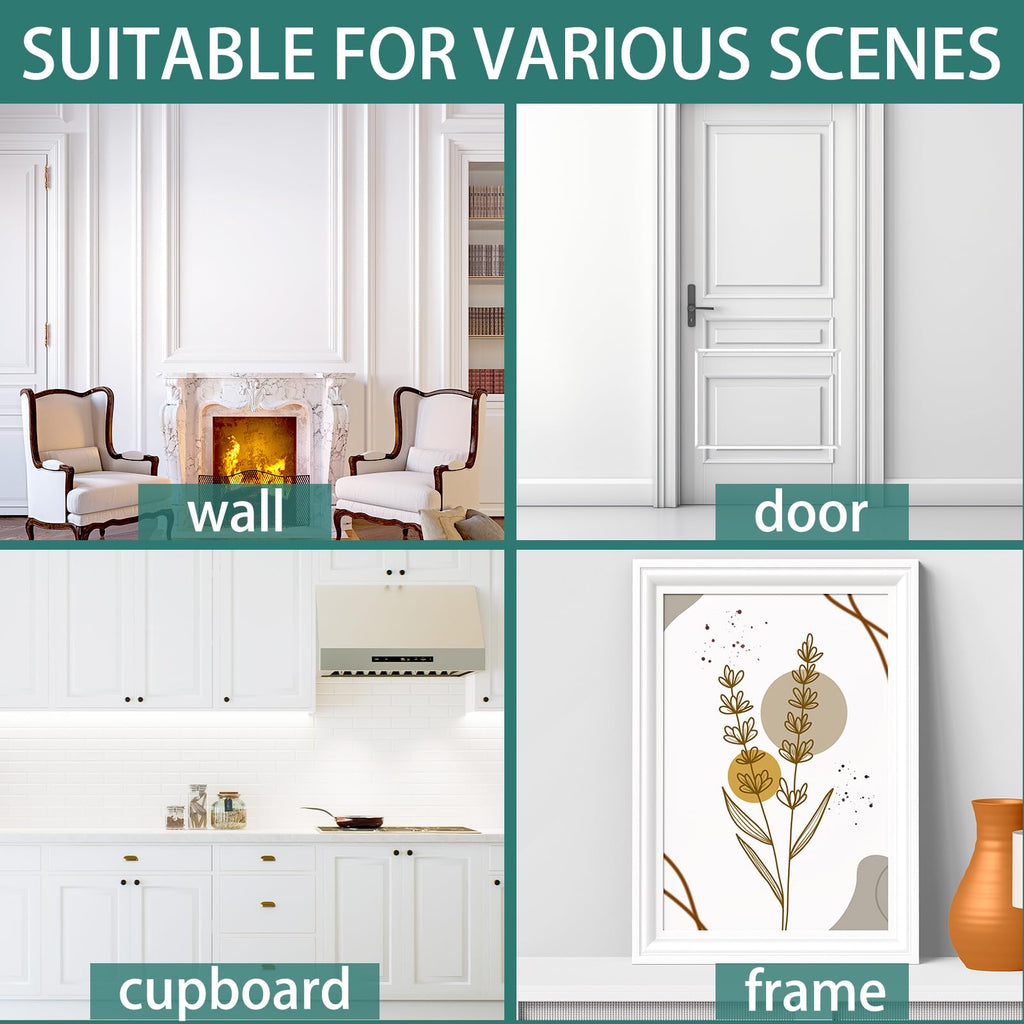 Xbaiyanr 10 Ft x 1.3'' Peel and Stick Wall Molding Trim,Chair Rail Wainscoting Panel,Self-Adhesive Flexible Molding Trim for Home Decoration & Wall Protection(White)