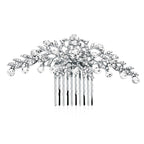 Mariell Rose Gold Crystal Vine Bridal Hair Comb, Wedding or Prom Hair Jewelry Accessory for Women, Brides