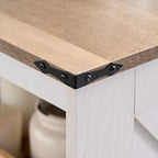 Farmhouse Coffee Table for Living Room, Wood Square Coffee Tables, 31.5" D x 31.5" W, Grey Wash