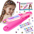 Hair Gem Stamper Kit, Bling Hair Jewels for Girls Toys, Hair Styling Tool with Reusable Shining Diamonds, Birthday Gifts Toys for Girls Ages 3 4 5 6 8-12