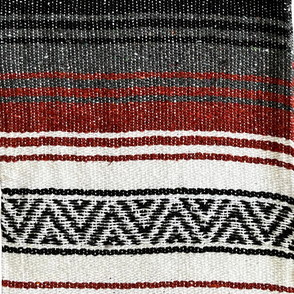 Open Road Goods Mexikanische Decke - Authentische Serape Falsa Decke - Handgefertigt (Rost)