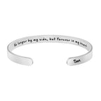 JoycuFF Memorial Gifts for Loss of Mom Dad in Memory of Jewelry Sympathy Bracelet Bereavement Cuff Secret Message Engraved Grief Gifts for Women