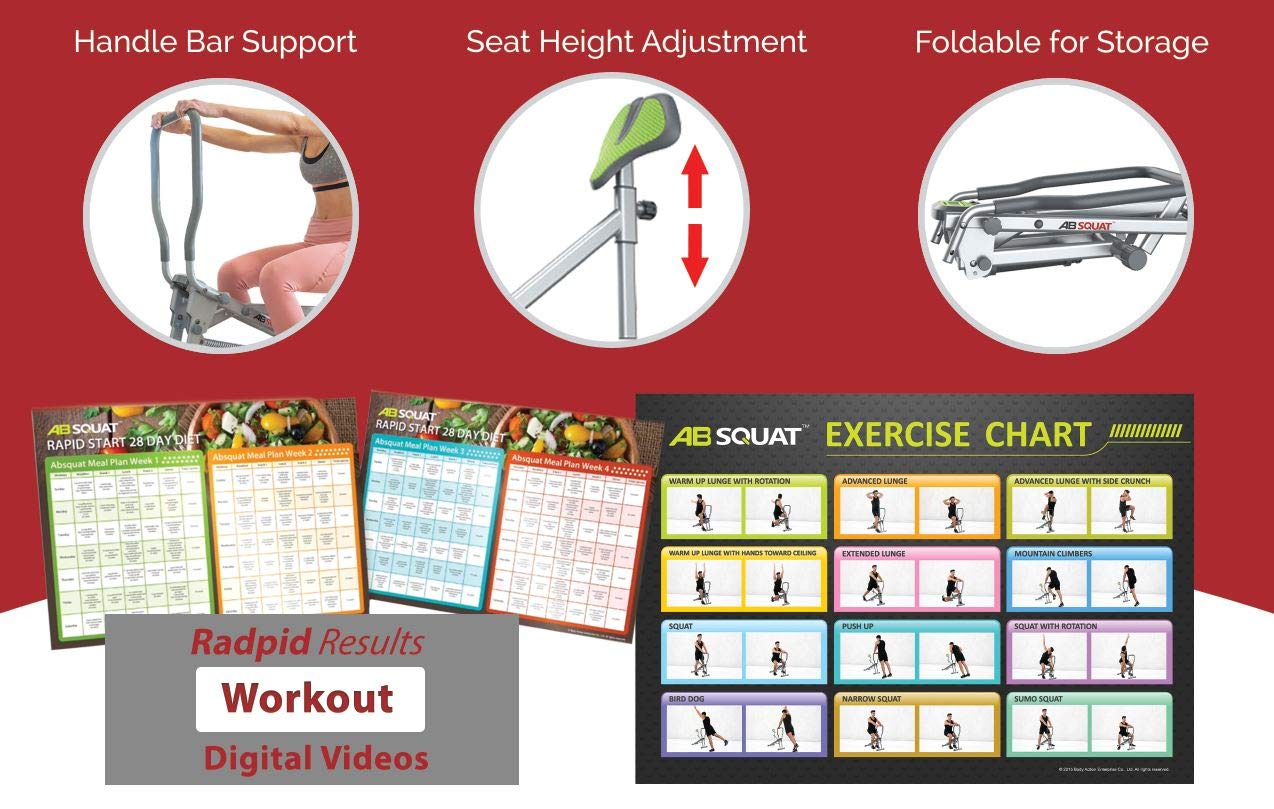 Machine d'entraînement Star Uno Ab Squat - Exercice de squat assisté et entraînement des fessiers pour tonifier et raffermir les muscles, gris