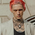 8 Pcs Gothic Necklace Goth Jewelry Witch Gifts For Women Cameo Choker Necklaces Black Stainless Steel Chains Blood Vampire Bat Crow Cross Costume Party…