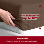 Mellanni Queen Sheets Set - 4 PC Iconic Collection Bedding Sheets & Pillowcases - Hotel Luxury, Extra Soft, Cooling Bed Sheets - for Women, Men, Kids & Teens (Queen, White)