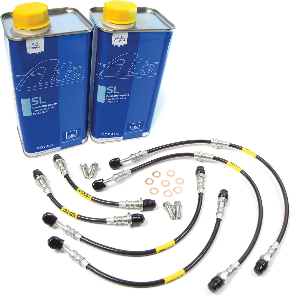 Atlantic British Ltd. Brake Hose & Fluid Kit ABP218 for Land Rover Discovery Series 2 1999-2004