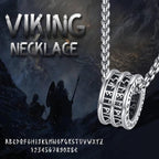 Viking Ring Necklace for Men 925 Sterling Silver Compass/Triquetra/Triskelion/Talisman/Rune/Valknut/Dragon/Odin Pendant Necklace Amulet Jewelry Gifts for Father Son Boyfriend Brother
