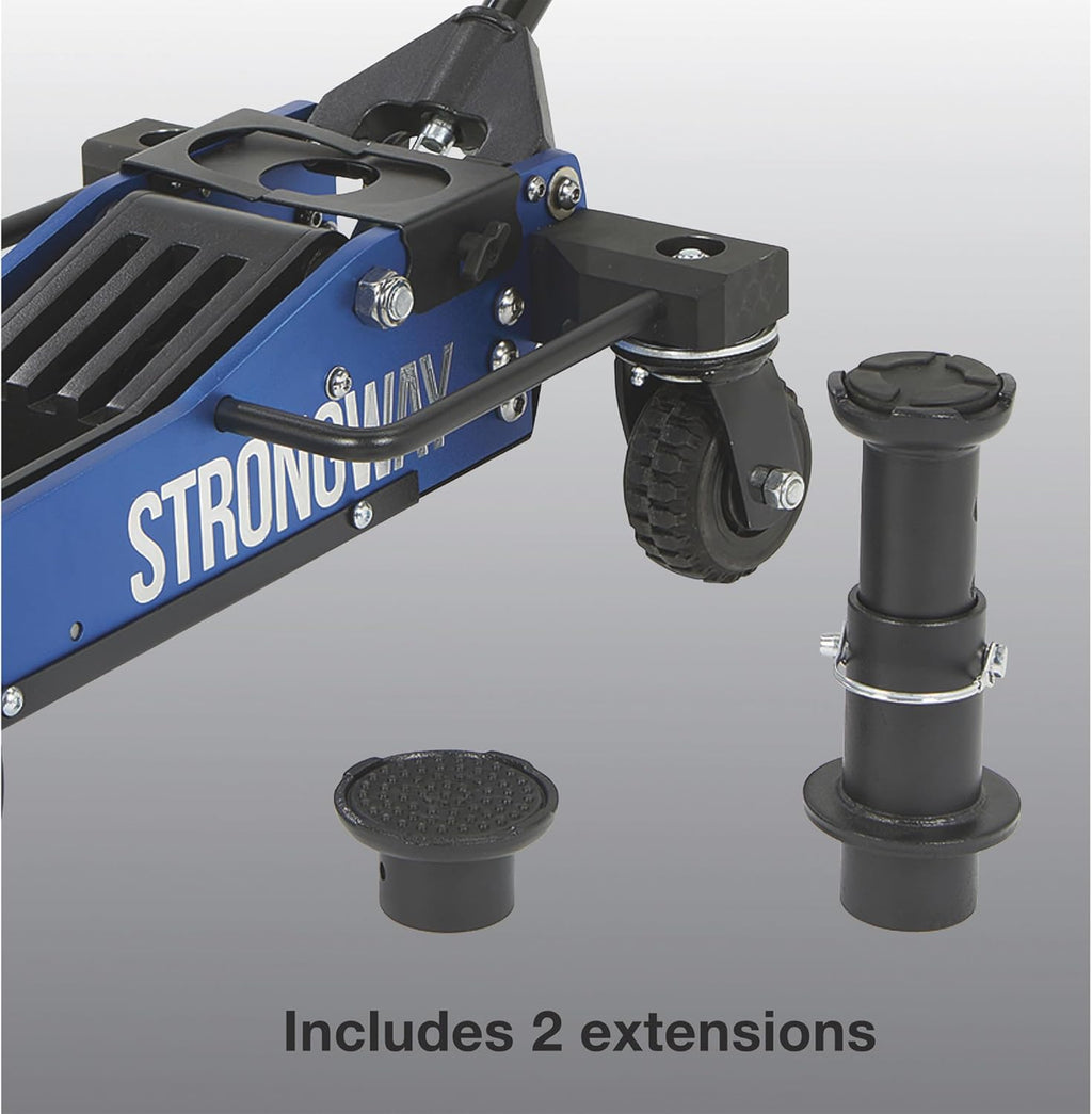 Strongway Off-Road Vehicle Jack, Offroad Jack Aluminum Construction Jack with High-Lift Design and Heavy-Duty Rear Swivel Casters, Car Lift Jack Off Road Jack