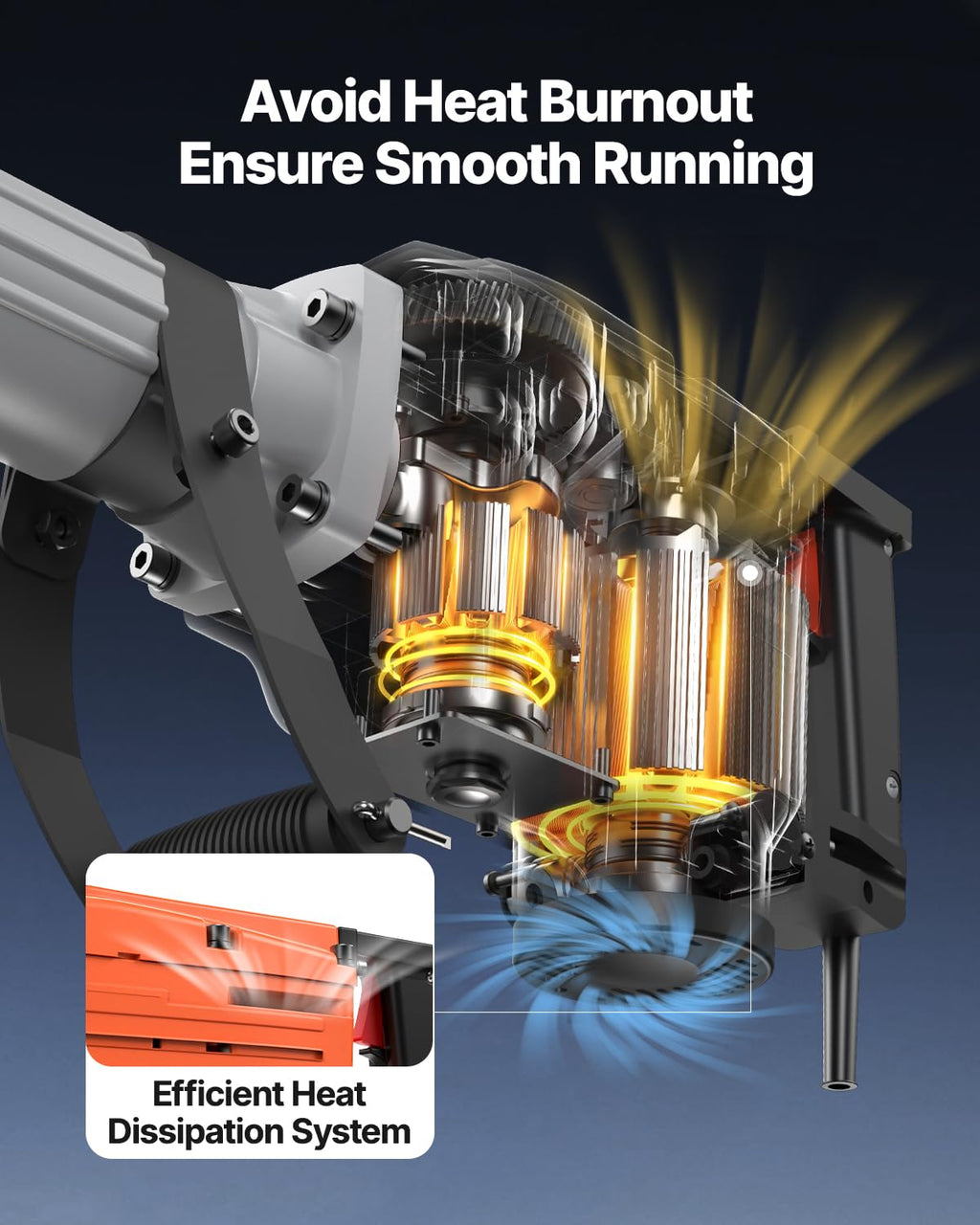 VEVOR Demolition Jack Hammer, MAX 2200W Electric Jackhammer Heavy Duty, 1350 BPM Concrete Breaker 4pcs Chisels Bit Chipping W/Case, Gloves