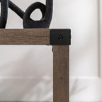 Walker Edison Sedalia Modern Farmhouse Metal X Side Table, 18 Inch, Grey Wash