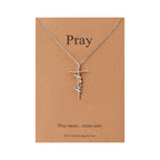 Lcherry Faith Cross Pendant Necklace for Women Religious Christian Jewelry Mother's Day Gifts for Women