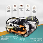 Mexican Blanket Thick Heavy Animal - Mexican Tiger Blanket Heavy Mexican Animal Blanket - Thick Mexican Blanket for Winter, Mink Blanket Mexican Blanket Tiger - Korean Mink Blanket Queen Cobija