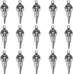 50Pcs Alloy Raven Skull Charms Bird Head Skeleton Charms Crow Beak Bird Skull Charm Eagle Skull Pendant Charm For Halloween Witch Pagan Necklace Earring Jewelry Making Crafting