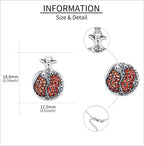 YAFEINI Pomegranate Pendant Necklace S925 Sterling Silver Jewelry Pomegranate Necklaces Fruit Gifts For Women Female Zircon Birthday Gift