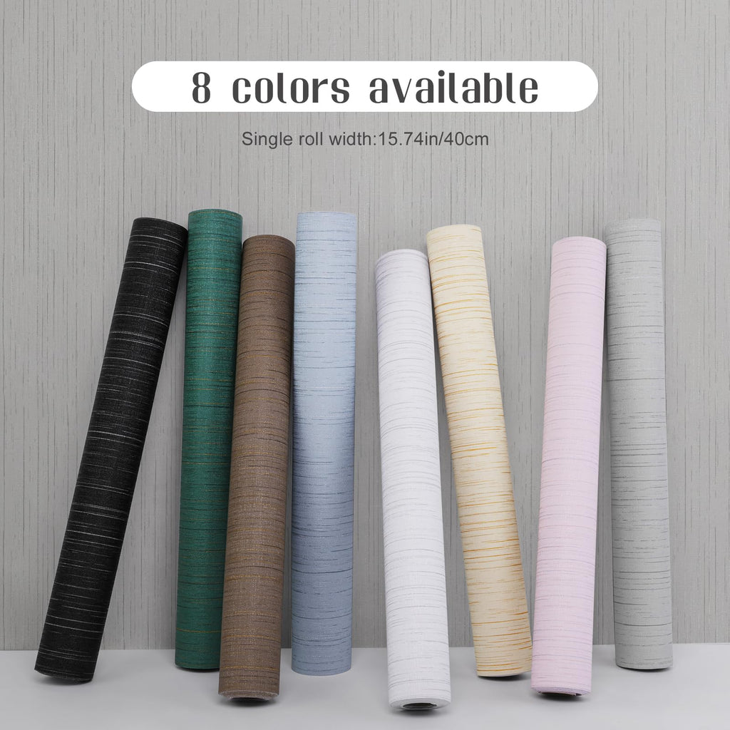 کاغذ دیواری پارچه‌ای خاکستری کیانگ‌لایو، کاغذ دیواری قابل جدا شدن و چسبان، کاغذ تماس با بافت، ۱۵.۷"x120"، کاغذ دیواری وینتیج، قابل جدا شدن، ضدآب، مناسب برای دیوارهای اتاق، کابینت‌ها، مبلمان، کشوها، میز