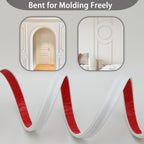 Coengwui Peel and Stick Wall Molding, Chair Rail Wainscoting Panel, Finish Trim for Home Decoration (Paintable White, 9.8ft x 0.9in)