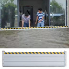 Metal Reusable Removable Flood Gate, Flood Preventing Barrier for Subways Garage, Thick Aluminum Flooding Water Barrier with Reflective Stickers, Length Customized(H-5.2ft(1.6m),L-8ft(2.44m))