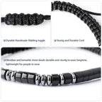 VOHIVI To My Son Bracelet from Mom,Morse Code Bracelets with Engraved Wallet Card,Adjustable Handmade Mens Beaded Bracelets easter basket stuffers