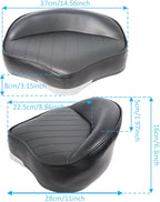Pro Casting Boat Seat, Marine Grade Universal Fishing Bass Boat Seat Bike Butt Chair (Black)