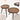 Small Round Coffee Table Set of 2, Walnut Coffee Tables for Living Room, Mid Century Modern Nesting Coffee Table, Wood Circle Center Tables, Black Wooden Side End Table, mesa de Centro para sala