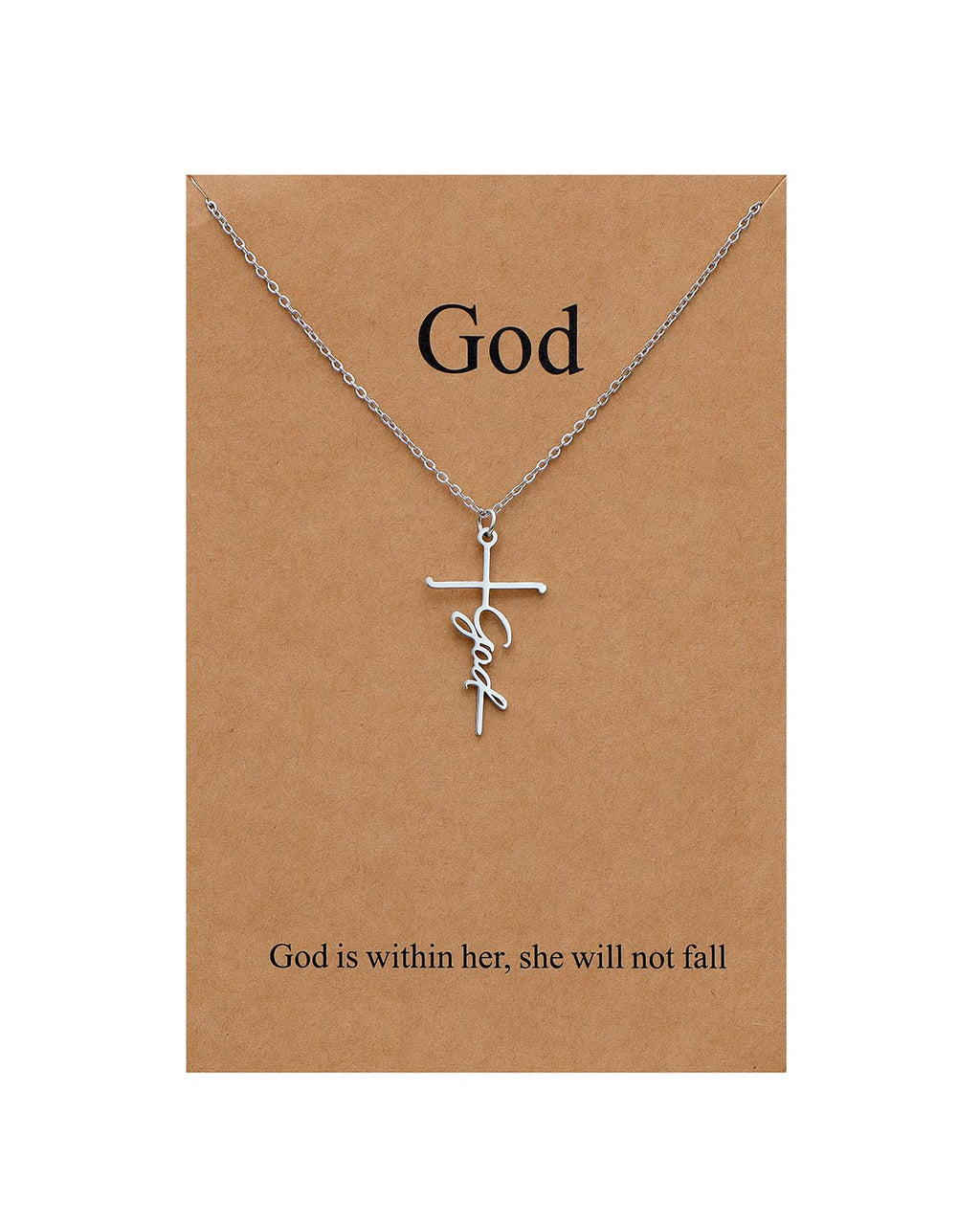 Lcherry Faith Cross Pendant Necklace for Women Religious Christian Jewelry Mother's Day Gifts for Women