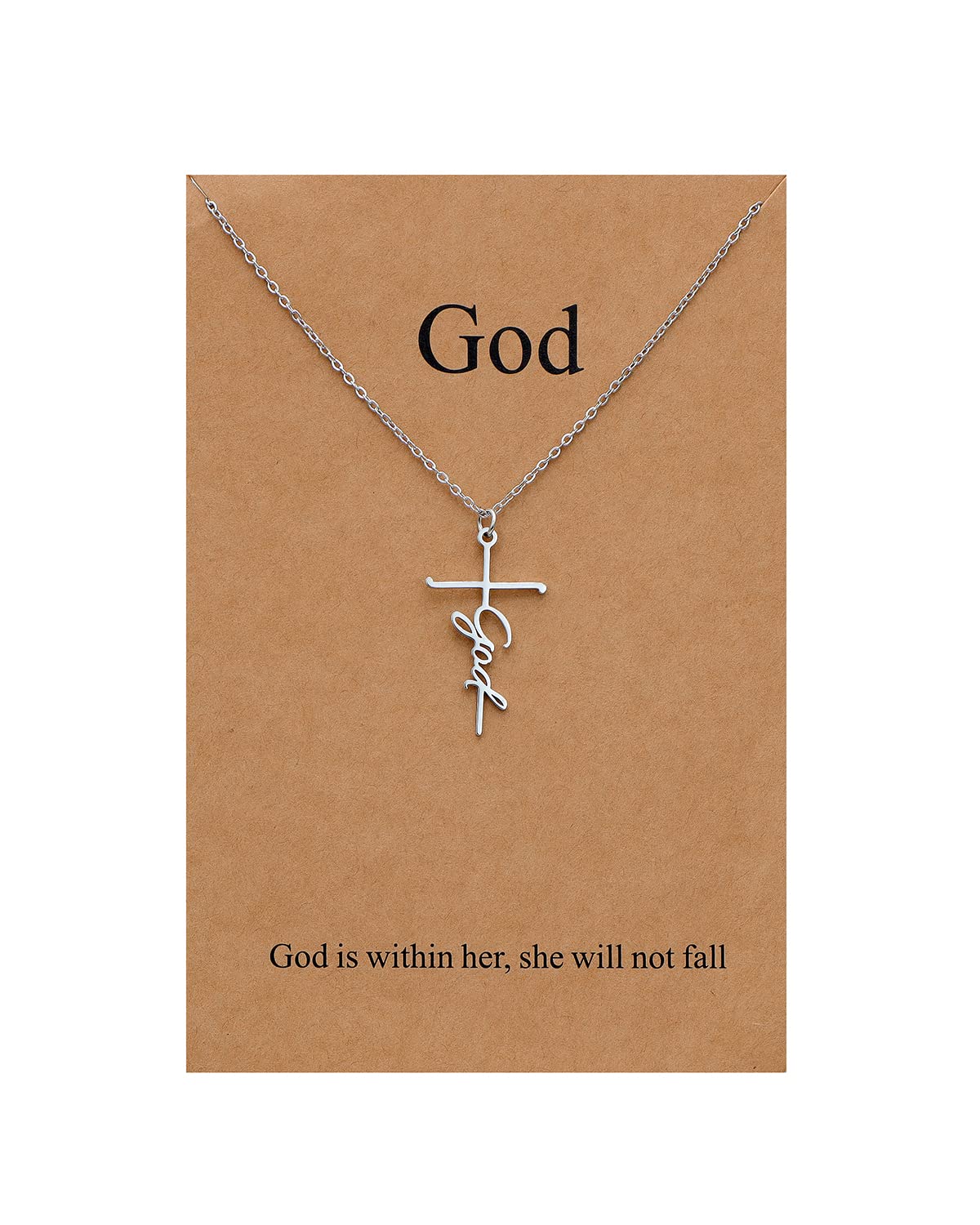 Lcherry Faith Cross Pendant Necklace for Women Religious Christian Jewelry Mother's Day Gifts for Women