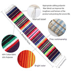 Charlbytion Decorative Stripe houehold dust Cover Lightweight Soft Cozy for Bed or Sofa Farmhouse Outdoor Throw Blankets, Mexican Serape Tablecloth. (14''x85'', Purple)