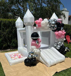 POYOUNGHU White Bounce House, House with Blower, Inflatable Bouncer, Children's Toy, Sewn Extra Thick Material for Durability