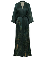 PRODESIGN Kimono Robe for Women - Long Satin Sleepwear Silky Kimono Cover-Up Nightgown Japanese Bathrobe Loungewear Blouse